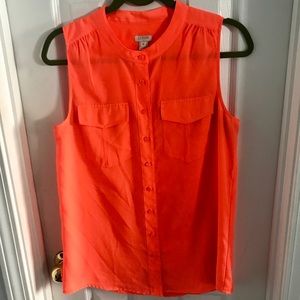 J. Crew Orange Summer Tank with pockets